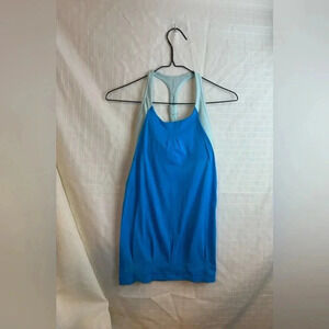 Lululemon Womens Blue No Limits Tank Top Sports Bra  Size 2